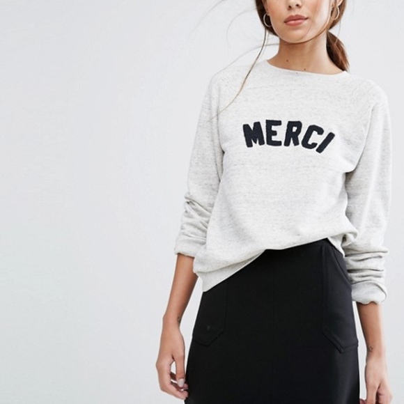 Whistles Tops - Whistles Merci Embroidered Sweatshirt